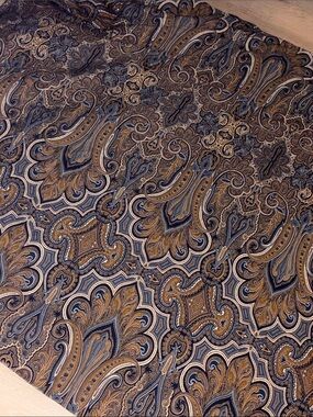 🕷️ Tommy Hilfiger brown paisley sateen cotton KING DUVET COVER